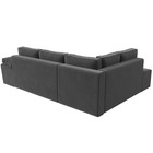 Угловой диван «Хьюго», левый угол, механизм еврокнижка, велюр, цвет серый - Фото 5