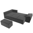 Угловой диван «Хьюго», левый угол, механизм еврокнижка, велюр, цвет серый - Фото 8