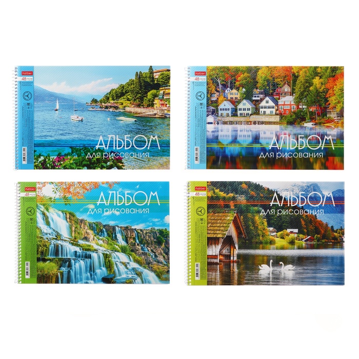 Альбом для рисования Hatber «Очарование природы» А4, 48 листов, на гребне, плотность листов 100 г/м², обложка из мелованного картона, тиснение, МИК�... - Фото 1