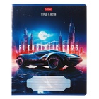 Тетрадь 18 листов в клетку Futuristic cars, обложка мелованный картон, МИКС (комплект 10 шт) - фото 23805414
