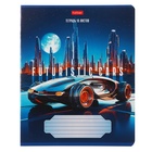 Тетрадь 18 листов в клетку Futuristic cars, обложка мелованный картон, МИКС (комплект 10 шт) - фото 23866475