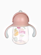 Поильник - непроливайка детский с силиконовой трубочкой «Фрукты», 260 мл., с ручками, розовый - Фото 6