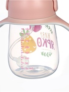 Поильник - непроливайка детский с силиконовой трубочкой «Фрукты», 260 мл., с ручками, розовый - Фото 7