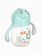 Поильник - непроливайка детский с силиконовой трубочкой «Чайка», 260 мл., с ручками, голубой - Фото 2