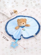 Комфортер - игрушка для сна новорожденных, M&B «Мишка», погремушка, голубой - Фото 2