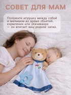 Комфортер - игрушка для сна новорожденных, M&B «Мишка», погремушка, голубой - Фото 3