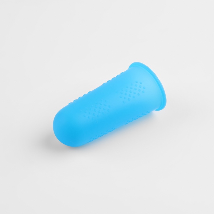 Колпачки для защиты пальцев при глажке утюгом М 1,8*4,4см ( наб 3шт) силикон синий АУ