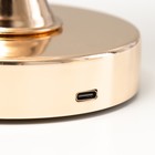 Настольная лампа сенсорная "Ренди" LED 3Вт 3000-6000К USB АКБ диммер золото 15,5х15,5х30 см   102220 - Фото 8