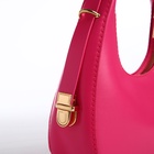 Сумка женская багет на молнии, 20.5×7×10.5 см, розовая - Фото 5