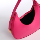 Сумка женская багет на молнии, 20.5×7×10.5 см, розовая - Фото 4