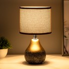 Настольная лампа "Лиана" Е14 40Вт черно-золотой 15х15х28 см - Фото 2