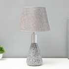 Настольная лампа "Леона" Е14 40Вт серо-серебристый 23х23х41 см - фото 3506478