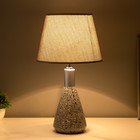 Настольная лампа "Леона" Е14 40Вт серо-серебристый 23х23х41 см - Фото 2