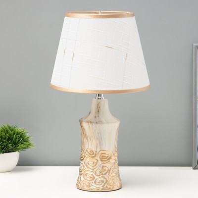 Настольная лампа «Наоми» Е14 40 Вт бежево-золотой 23×23×40 см