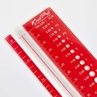 Линейка для определения размера спиц KnitPro, прямоугольная красная 10701 - Фото 2