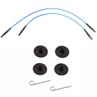 Набор Indigo: 2 голубых тросика, 4 заглушки, 2 кабельных ключика KnitPro, 10640 - фото 297554921