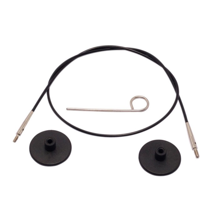 Набор: тросик 20 см (40 см), заглушки и кабельный ключик KnitPro, 10520