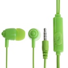Наушники Perfeo ALTO-M, вакуумные, микрофон, 104 дБ, 32 Ом,  3.5 мм, 1.2 м, зеленые - фото 321208399