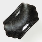 Салатник фарфоровый Magistro «Ночной дождь», 13×8×4,5 см, цвет чёрный - Фото 3