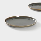 Набор тарелок фарфоровых обеденных Magistro Fog, 2 предмета: d=28 см, цвет серый - Фото 4