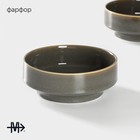 Набор тарелок фарфоровых глубоких Magistro Fog, 2 предмета: 1 л, d=17,5 см, цвет серый - Фото 2