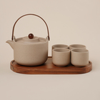 Чайный сервиз керамический SL Home «Стоун форест», 6 предметов: 4 чашки 100 мл, чайник 650 мл, подставка 30×16 см - фото 25407585