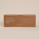 Набор банок для сыпучих продуктов на подставке SL Home «Стоун форест», 4 предмета: 3 банки 220 мл, подставка, керамика - Фото 6