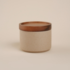 Набор банок для сыпучих продуктов на подставке SL Home «Стоун форест», 4 предмета: 3 банки 220 мл, подставка, керамика - Фото 3