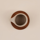 Кружка керамическая SL Home «Стоун форест», 220 мл, на деревянной подставке, d=12 см - Фото 4