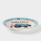Набор детской посуды из керамики «Синий трактор», 3 предмета: кружка 240 мл, миска d=18 см, тарелка d=19 см - фото 9474028