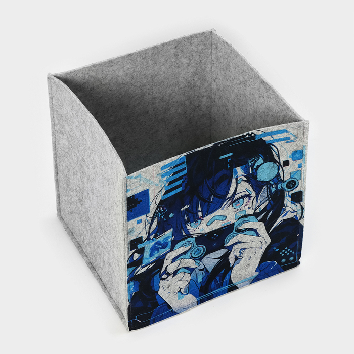 Органайзер для хранения «Аниме», 30×30×30 см, 24 л, серый