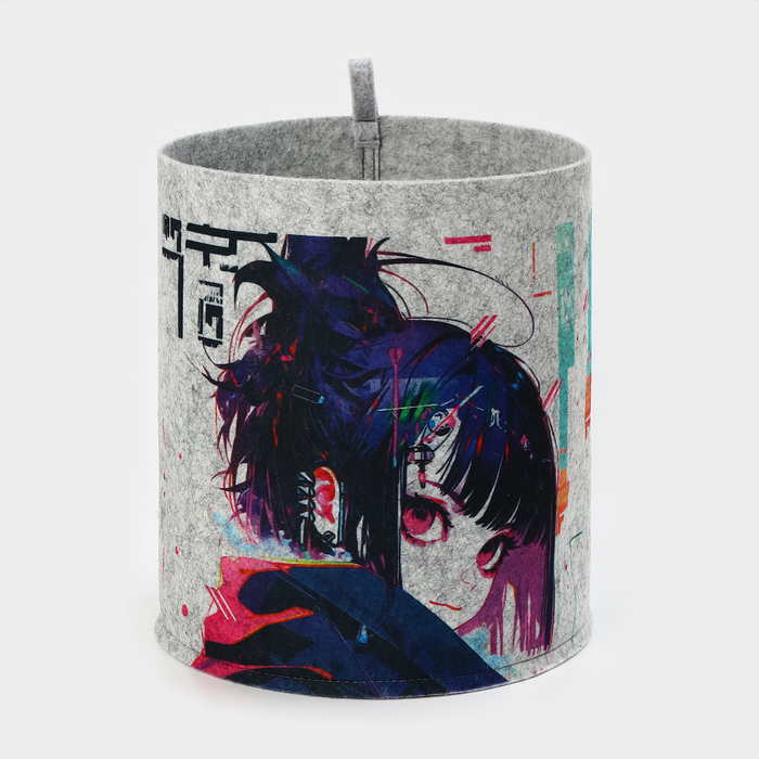 Органайзер для хранения «Аниме», 24×24×22 см, 8 л, серый - Фото 1