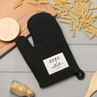 Варежка - прихватка Этель HOME, 26×16 см, 50% хлопок, 50% лен, чёрная - Фото 1