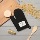 Варежка - прихватка Этель HOME, 26×16 см, 50% хлопок, 50% лен, чёрная - Фото 5