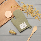 Варежка - прихватка «Этель» HOME, 26×16 см, 50% хлопок, 50% лен, зелёная - Фото 5