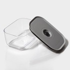 Контейнер для еды с вакуумным клапаном Доляна, пластик, 360 мл, 13.8×10×6.2 см, прозрачный - Фото 4