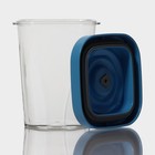 Набор банок для продуктов с вакуумом Доляна, 3 шт, 380 мл, 750 мл,1,3 л, насос, цвет голубой - Фото 3