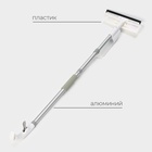 Швабра для окон Raccoon с распылителем, алюминиевая ручка 116 см, сгон 25 см, насадка из микрофибры 25×6 см - Фото 6
