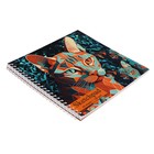 Скетчпад 195х195 40 листов на гребне "Оранжевый кот", обложка мелованный картон, глянцевая ламинация, блок 120г/м2 - фото 24665100