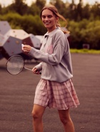 Юбка женская в складку  MINAKU: Casual Collection цвет клетка розовая , р-р 46 - фото 23844858