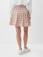 Юбка женская в складку  MINAKU: Casual Collection цвет клетка розовая , р-р 46 - фото 25366494