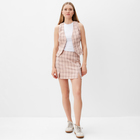 Юбка женская мини  MINAKU: Casual Collection цвет клетка розовая, р-р 42 10219659 - фото 12674805