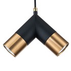 Светильник подвесной Indigo, 11036/2P Black. 2х35Вт, GU10, 200х100х250/1600 мм, цвет черный/бронза - Фото 3