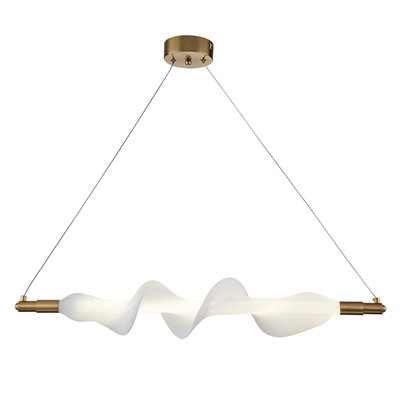 Светильник подвесной Indigo, 11044/A/1P Brass. 1х24Вт, LED, 1872Лм, 4000К, 800х120х900 мм, цвет белый