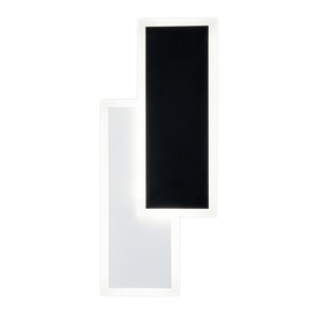 Светильник настенный Escada, 10216/2LED. 1х46Вт, LED, 2007Лм, 3000-6000К, 350х150х50 мм, цвет белый/черный