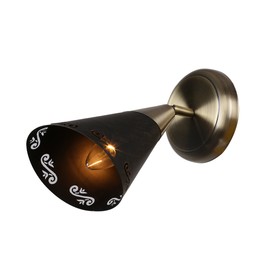 Светильник настенный Escada, 595/1A. 1х40Вт, E14, 250х120х200 мм, цвет бронза/чёрный