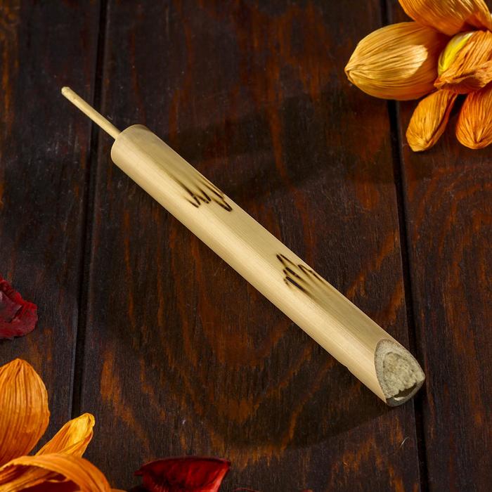 Музыкальный инструмент Свисток из бамбука 17х1,5х1,5 см - Фото 1