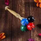 Сувенирный музыкальный инструмент «Маракас с 5 шариками» 10×27×10 см - Фото 1