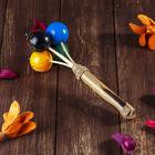 Сувенирный музыкальный инструмент «Маракас с 5 шариками» 10×27×10 см - Фото 2