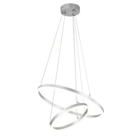 Светильник подвесной Escada, 10254/2LED Silver APP. 1х66Вт, LED, 4816Лм, 3000/4000/6500К, 500х500х360/1200 мм, цвет серебро